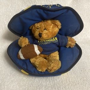Michigan Wolverine’s - Plushland, licensed Bear in a football.